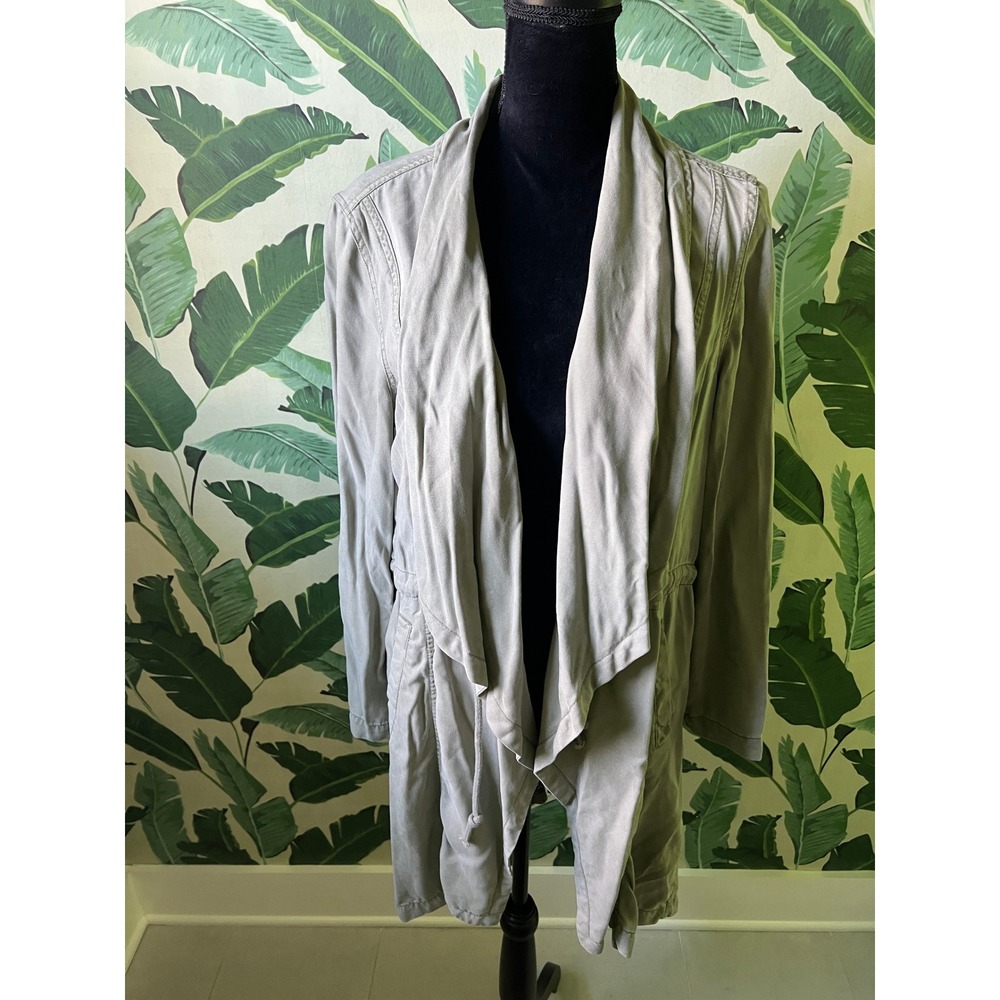 Max Jeans Drape Front Jacket Women Large Sage Green
